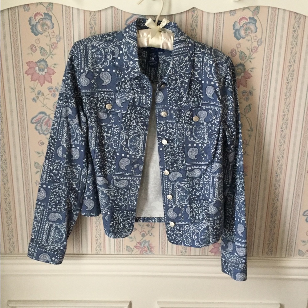 Charter Club short light denim jacket